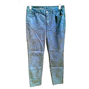 Talbots Heritage Floral Print Slim Ankle Jeans Size 8/29